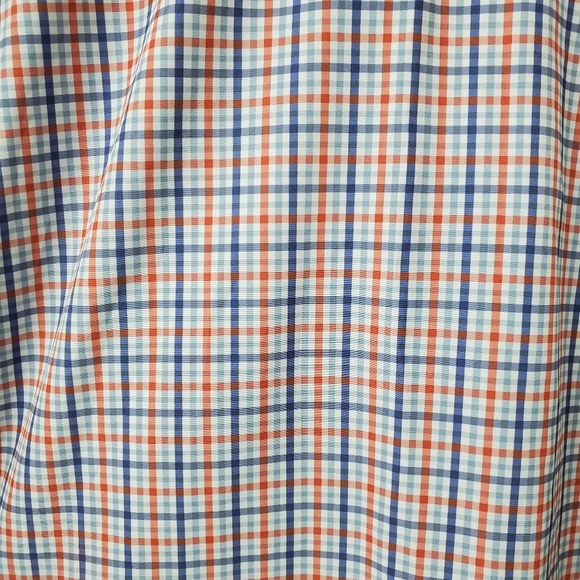 Nautica Men's Red and Blue Plaid Slim Fit Button Down Dress Shirt Large - Picture 5 of 5
